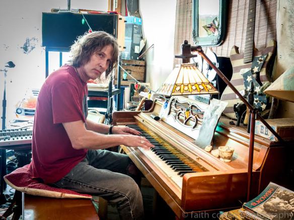 at his piano in Lafayette, Indiana Photo: Faith Cohen